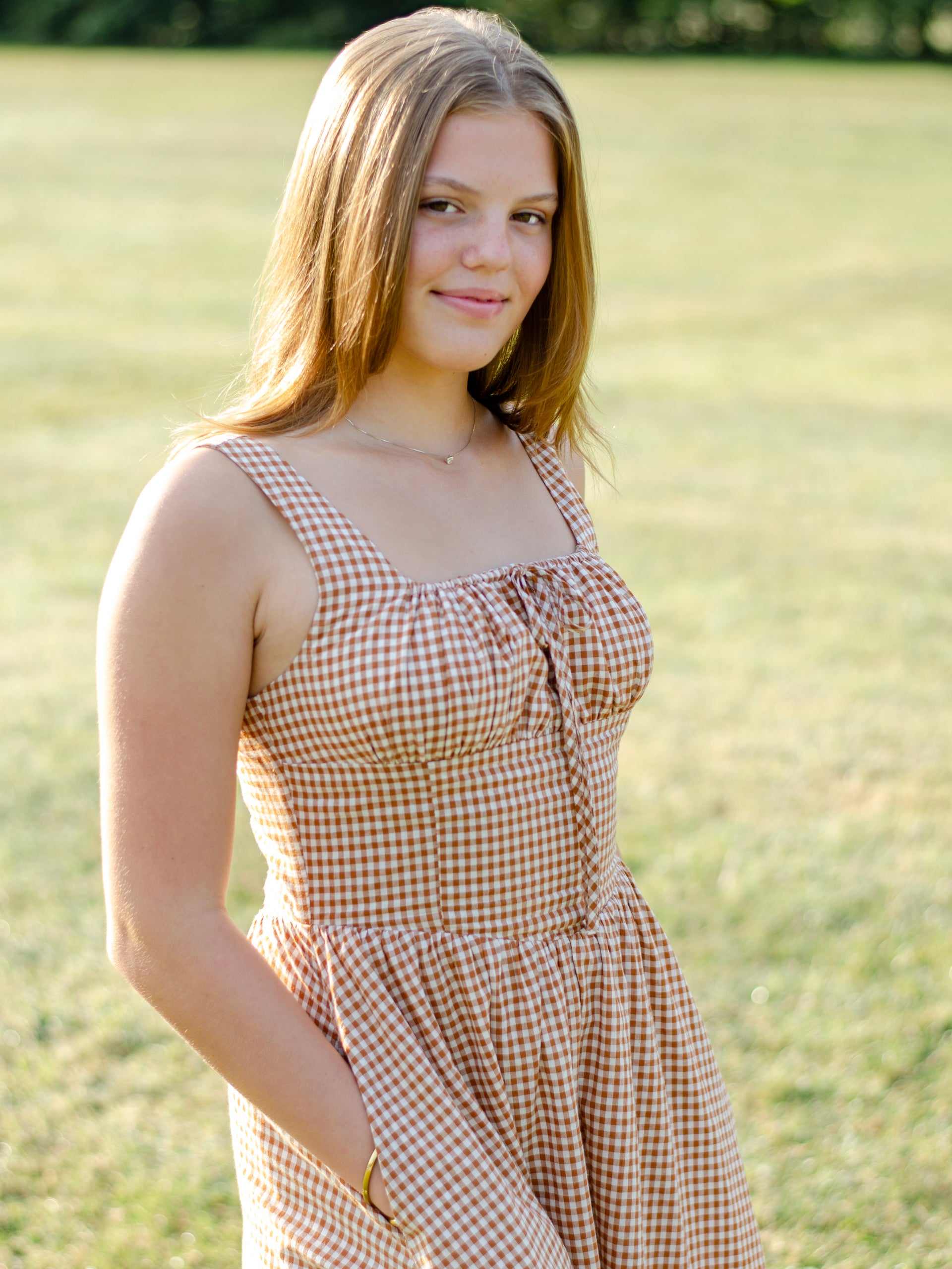 Lilian in Brown Gingham